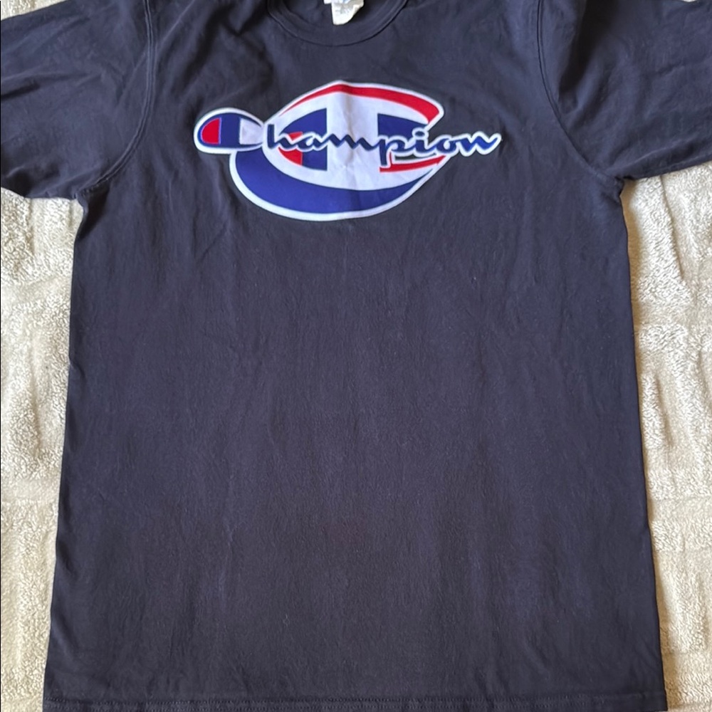 Champion Blue Short Sleeve Tee with Sporty Logo